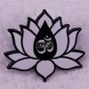 Lotus OM Yoga Lapel Pin: Spiritual Enamel Badge