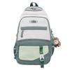 Women Large Capacity Schoolbag Campus Color Block Backpack Multi-Compartment Student Travel Backpack