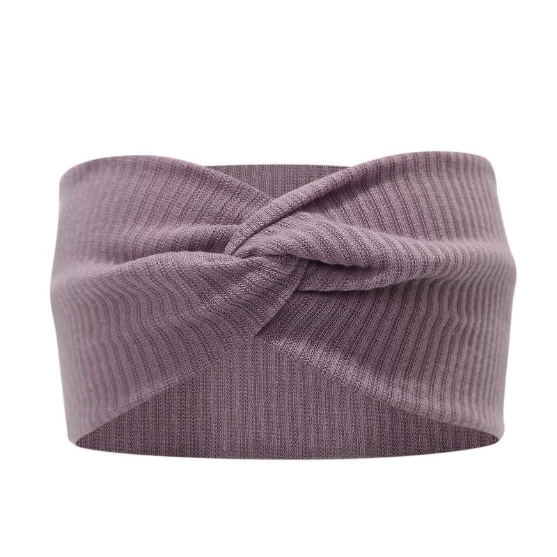 Korsad Yoga Huvudband Dam Ren Färg Håraccessoarer Elastisk Bomullstråd Hårband Bred Kant Trendiga Håraccessoarer