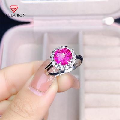 Neue Temperament Blume Rosa Form Einfache Ringe Für Frauen Zirkon Engagement Party Edlen Schmuck Geschenk