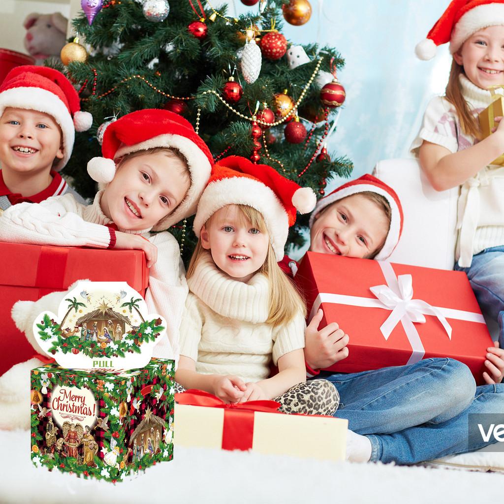 Jesus Christmas Theme Gift Box With Decorative Atmosphere For Holiday Celebrations