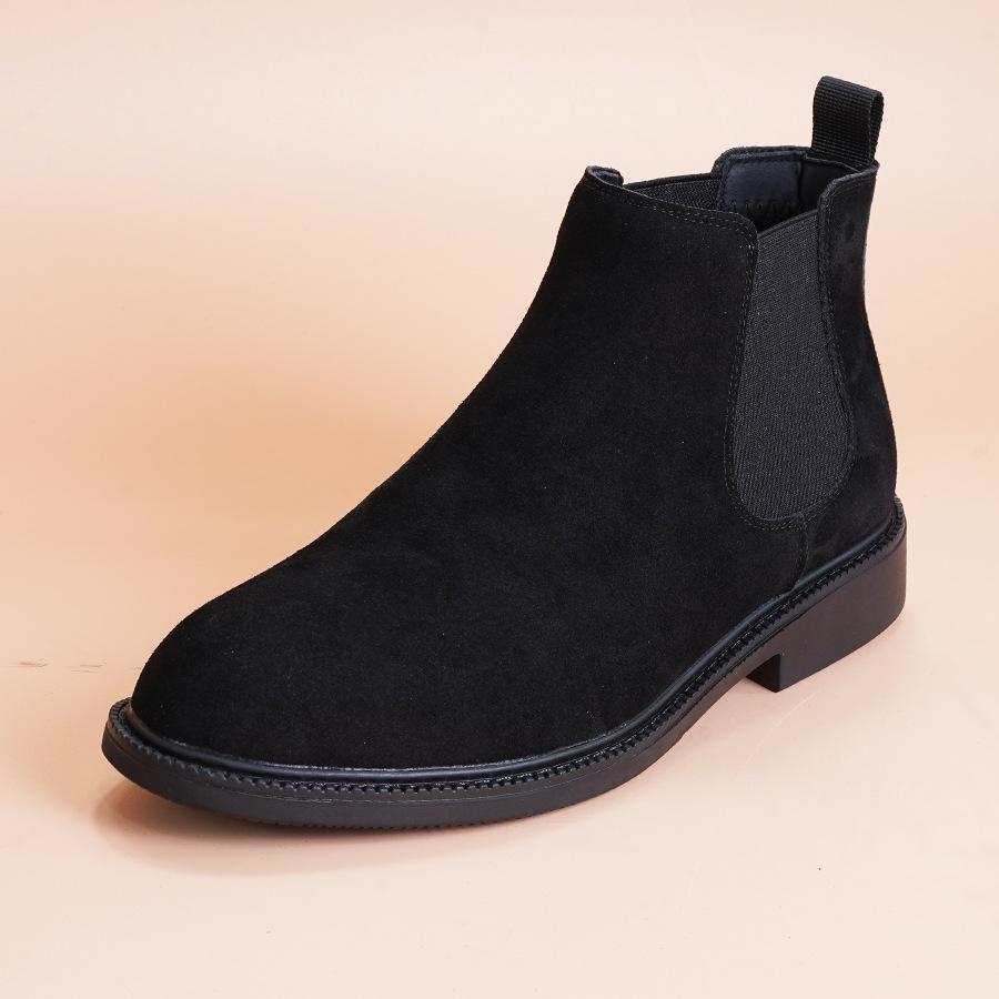 High-end cowhide Chelsea boots men's genuine leather autumn and winter boots British Martin boots men's high-top short boots suit leather shoes