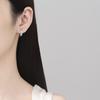 Copper Inlaid Zircon Plated 18K Gold U-Shaped Full Diamond Earrings Fashion Trend Light Luxury High Sense Ear Buckle