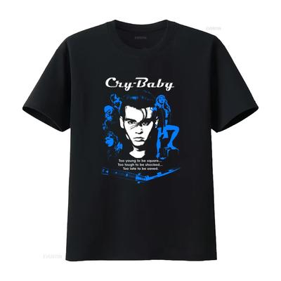 Camiseta para Mujer Cry Baby Demasiado Joven Para Ser Cuadrado Diseño Inspirado en Películas Retro Tejido de Algodón Suave Perfecta para Fans vintage Lavada