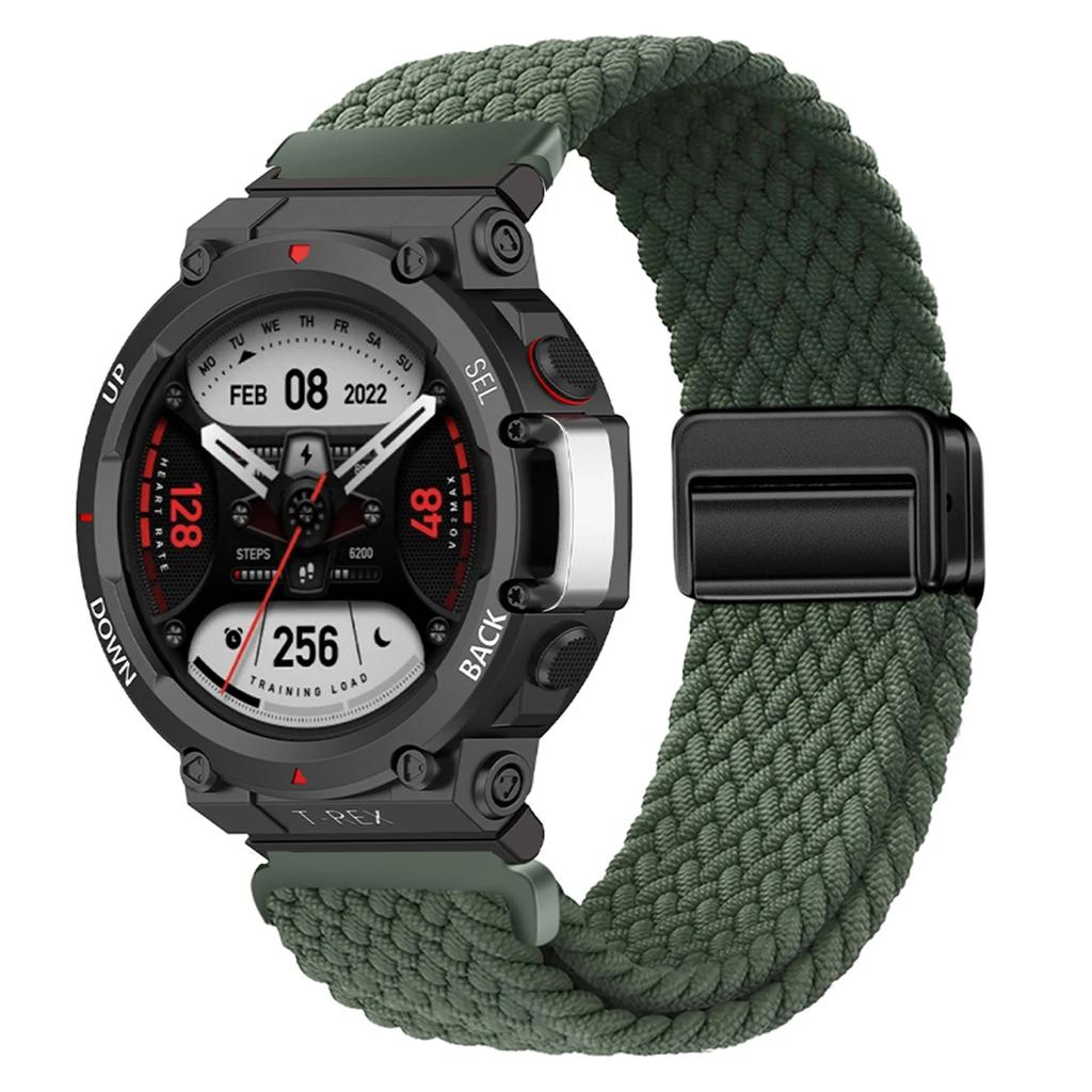 Geflochtenes Solo Loop Armband für Huami Amazfit T-Rex 3 Band Smartwatch Nylon Elastische Armbänder für Huami Amazfit T-Rex 3 Correa Band