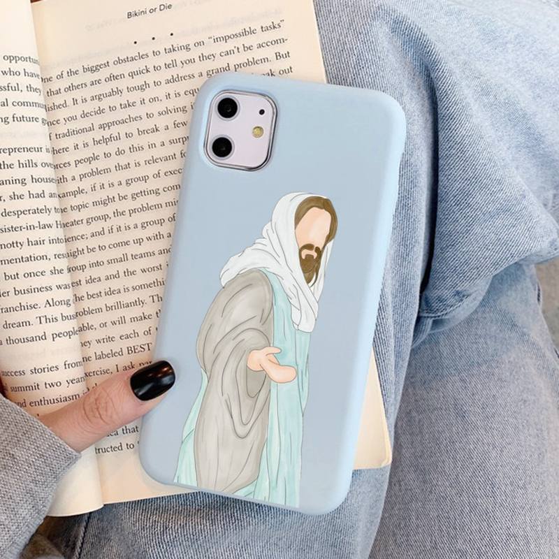 New Faith Christian Religious Jesus Clear Phone Case Soft Solid Color for iPhone 11 12 13 mini pro XS MAX 8 7 6 6S Plus X XR