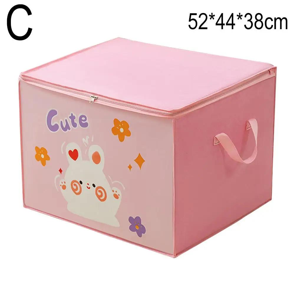 

Сумка для хранения одежды и одеял большой вместимости, милая сумка с принтом, пылезащитный короб для одежды, складной органайзер с рисунком для хранения в шкафу F5G8