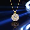 Exquisite Sterling Silver Kaleidoscope Moissanite Pendant Necklace for Women