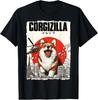 CorgiZilla Parodie Japanische Kunst Corgi Hunde Mama Papa Unisex Erwachsenen T-Shirt