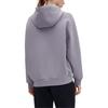 FILA Athletics Loose Simple Sports Casual Knit Hooded Long Sleeve Sweatshirt Women sweatshirt Dark-Purple A11W241213F-DP