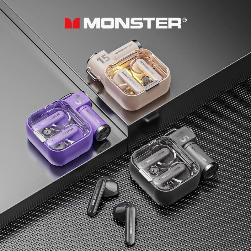 

Monster XKT15 Bluetooth 5,3 HIFI Звуковая гарнитура Наушники с низкой задержкой Чистый голосовой вызов с шумоподавлением Музыкальные наушники