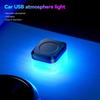 Car USB Ambient Lights Portable Mini LED Atmosphere Light Signal Lights Auto Reading Lamp Decorations Decorative Strips