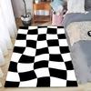 Checkered Rug Square Washable Rug for Home Decor Area Rug with Non-Slip Mat Checkered Carpet for Living Room Bedroom Kitchen