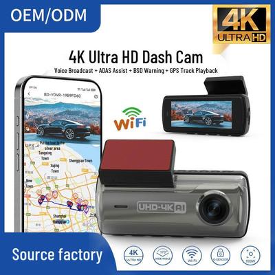 Cameră auto dublă 4K cu vedere nocturnă, conectivitate WIFI și monitorizare parcare