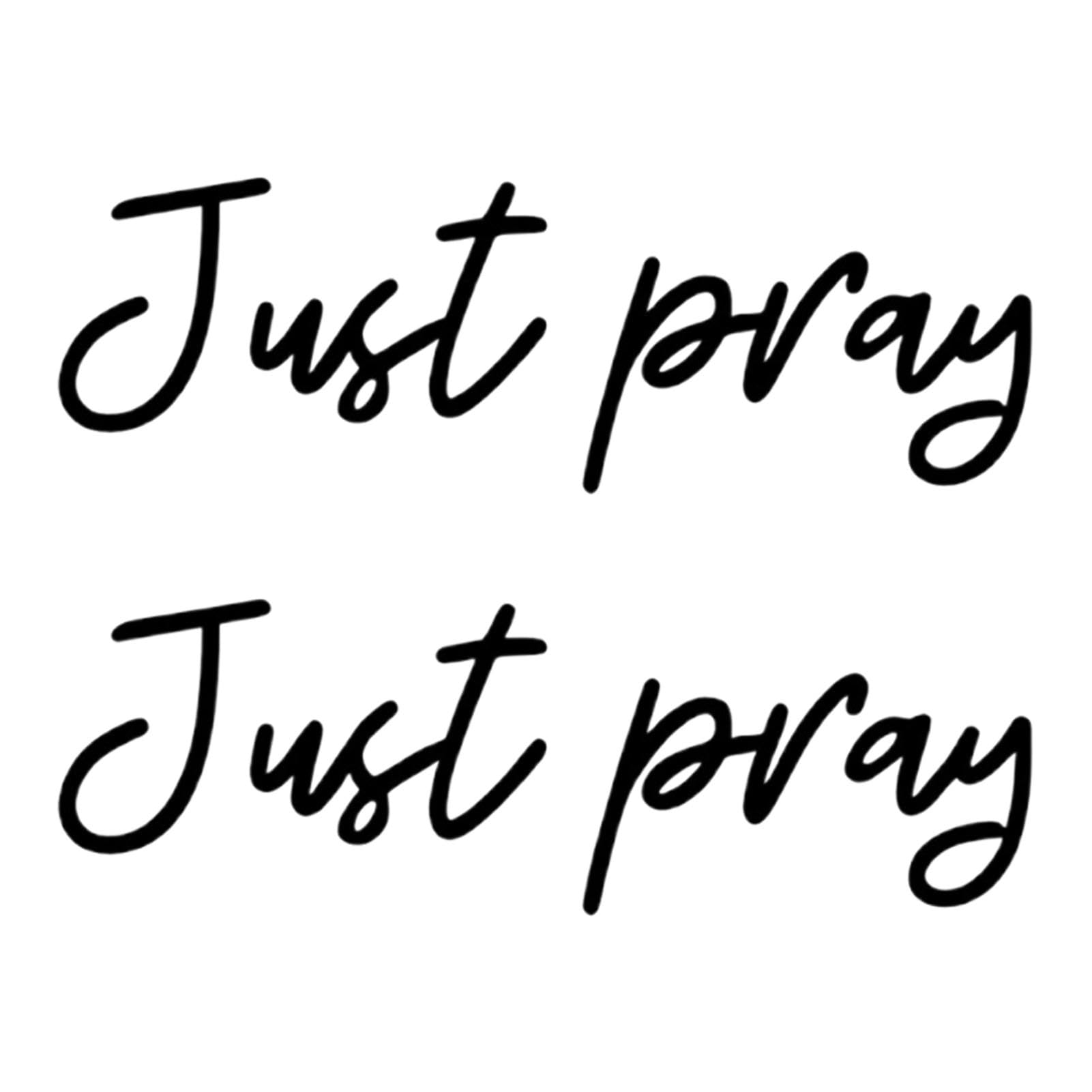 

Car Mirrors Stickers Affirmation Reminder Just Pray - Multi-Purpose Decal For Side View Mirrors, See description чорний