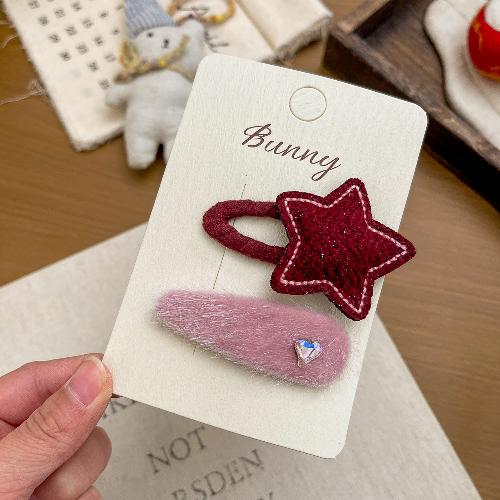 Wool Felt Cartoon Bread Slices Biscuits BB Clip Cute Bangs Side Clip Hairpin Funny Hair Clip Children's Hair Accessories