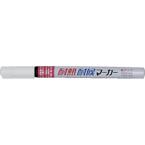 Okitsumo Heat-Resistant and Weather-Resistant Marker, Thin Type, Red, TMKHOSO35