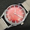 REFURBISHED VINTAGE HAND-WINDING SWISS MENS RED COLOR DIAL WATCH a701030-5 R205a-a701030