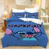 Home Textile Three-Piece Digital Printing Blue Cartoon Quilt Pillowcase Bedding