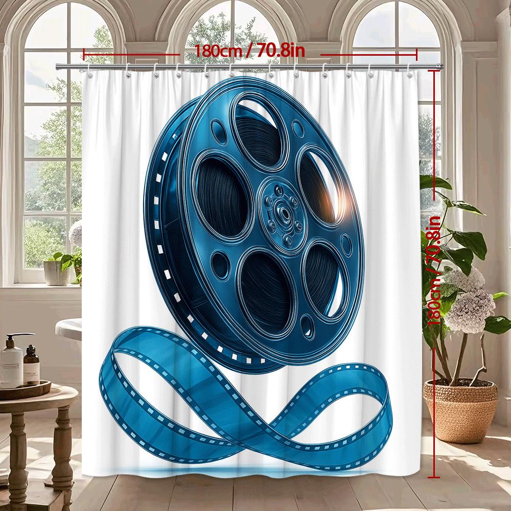 Film Filmrolle Duschvorhang Maschinenwaschbar Ganzjahres-Wasserdicht Sichtschutz Kino Design Kreativ Leicht zu Reinigen