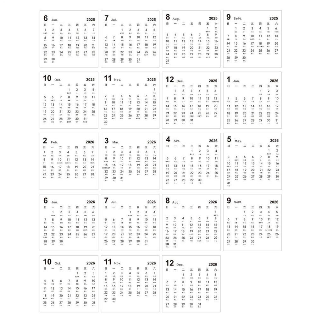 2026 Mini Desktop Calendar Office Home Desktop Decoration Portable Schedule Organizer New Year's Gift