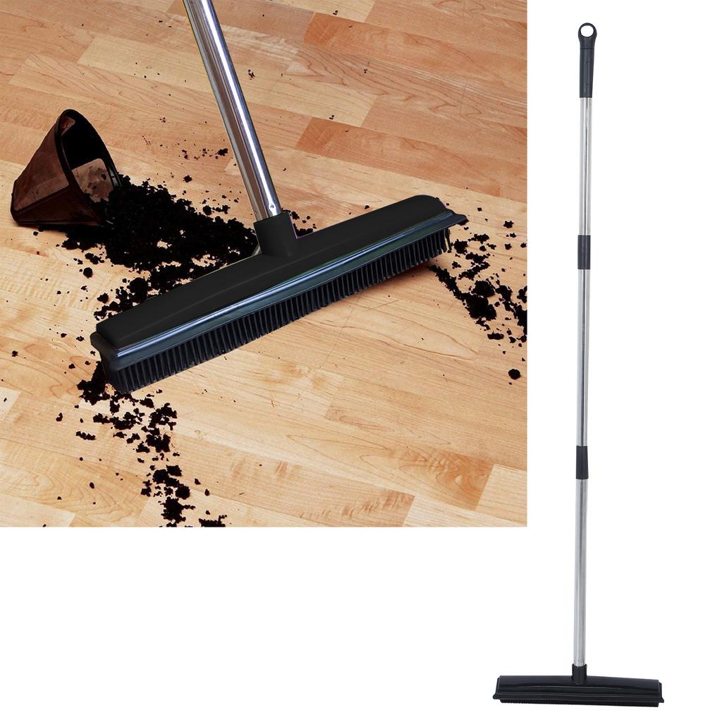 Multifunction Telescopic Floor Carpet Broom Pet Hair Dust Removal Cleaner Sweeper Cleaning