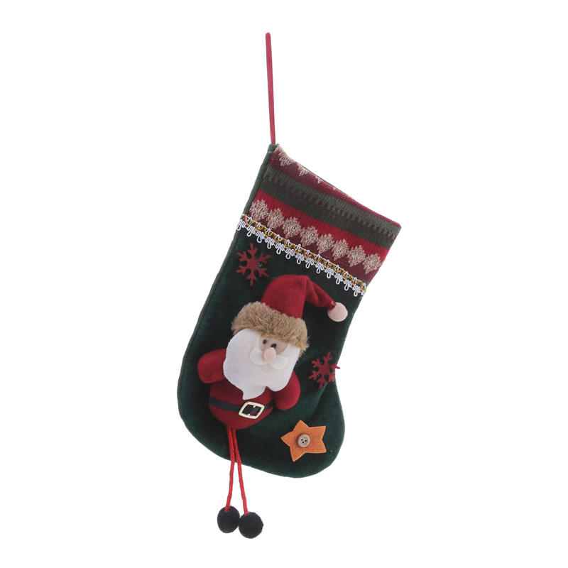 

Snowman Santa Elk Christmas Gift Candy Stockings Cute Fireplace Xmas Tree Hanging Ornament Holiday Party Decor Gift One Size