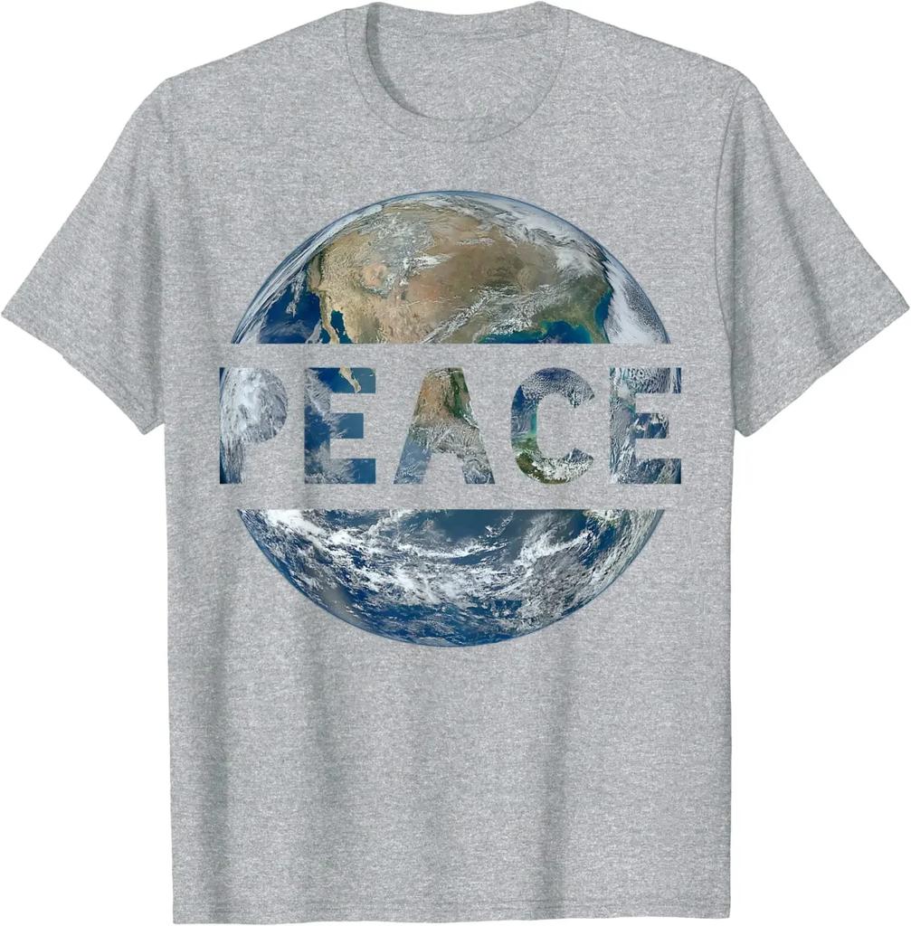 World Peace On Earth Conscious Humanity Love and Kindness Men T-Shirt Women Shirts Men Clothing Casual Cotton Daily Tees