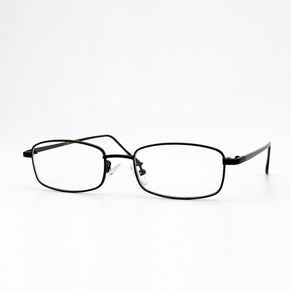 Lapeullolida Stainless Black Square Metal Glasses Small Square