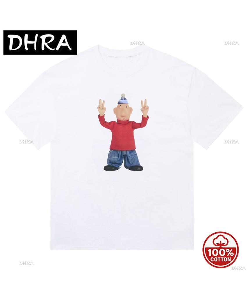 Fashion Trend Short Sleeve Anime Character Printed Pattern Softtshirt Round Neck Unisex Unisexs Casual Street Wear Popular Fashion