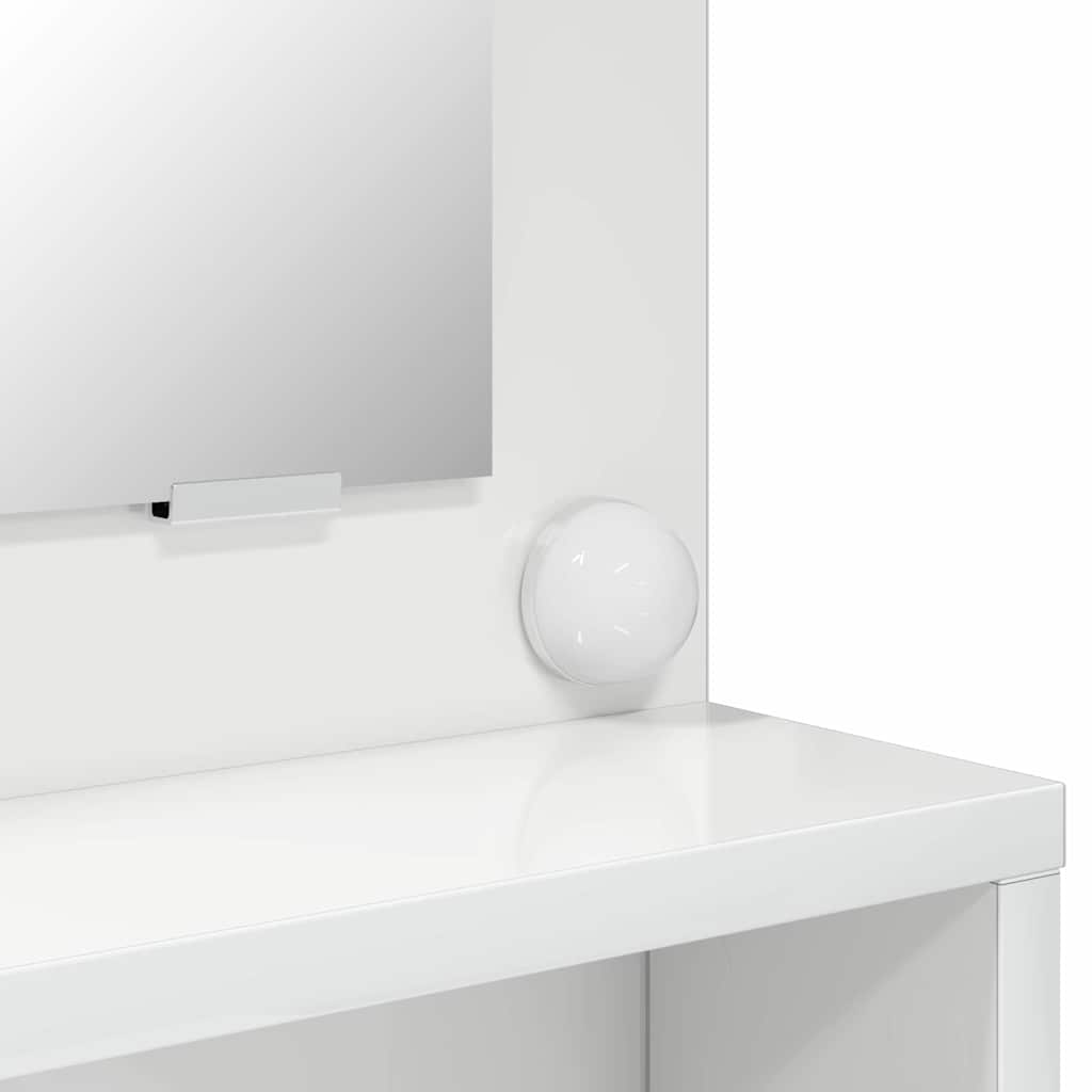Bedroom Vanity Tables High Gloss White 80 x 39.6 x 135 cm