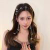 AWAYTR Korean Alloy Pearl Butterfly Tassel Headband Elegant Party Hairbands Tassel Wave Hair Band Women Hair Accessories