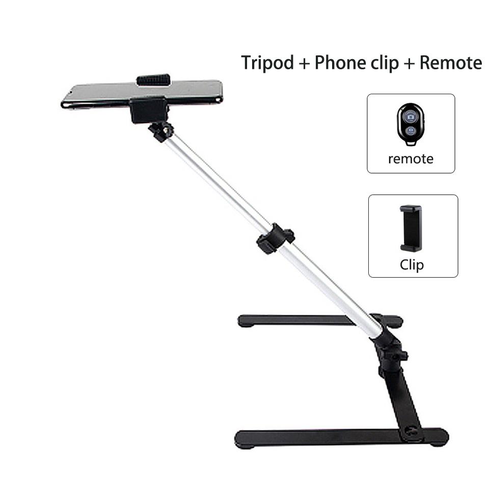 Foldable Overhead Tripod for Smartphone Desktop Tripod for Iphone Phone Tripodlar Tripodes for Note Shooting Tripe for Mobile