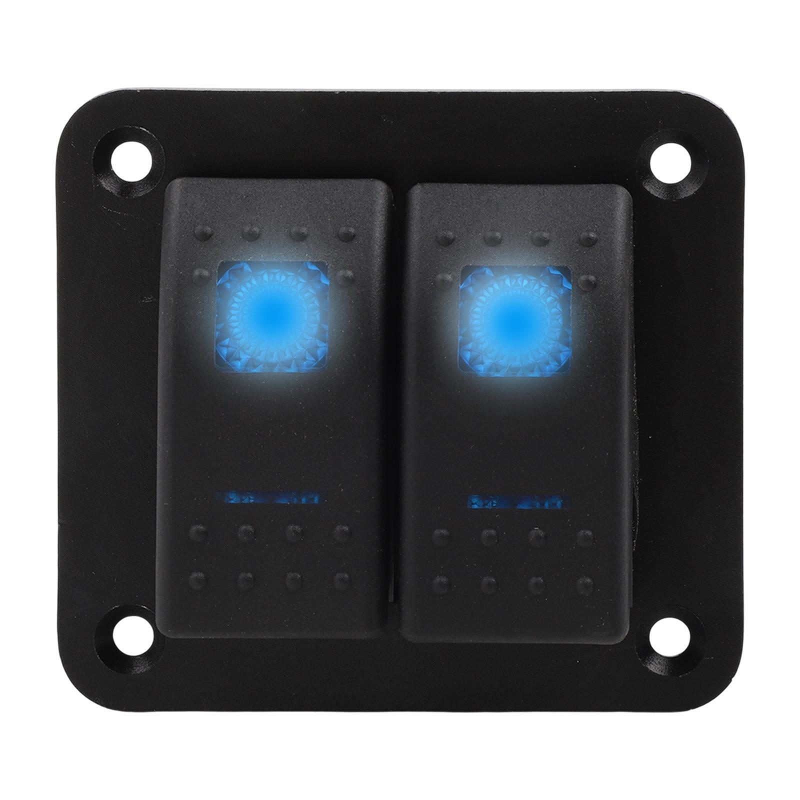 

12V 24VDC Switch Blue Rocker Switch Low-Light Conditions Robust Plastic Construction Car Motorcycle Boat Use For Device Control