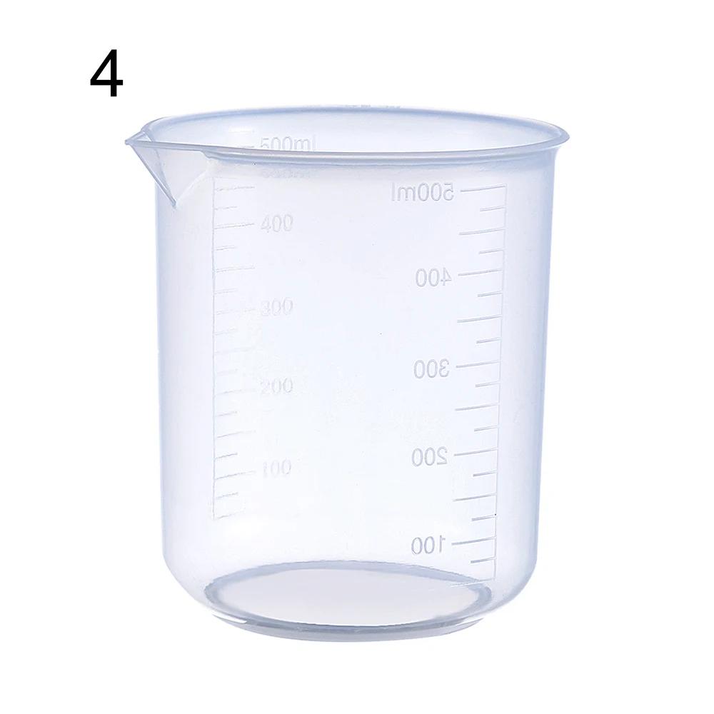 Measuring Cup Transparent Plastic Laboratory Beaker Graduated Liquid Jug Cup Kitchen Baking Cooking Measurement Scale Container