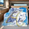 1PC Vegito  Print Flannel Blanket, High Quality All Seasons, Home Decor, Warmth and Comfort, Perfect for Christmas Gifts
