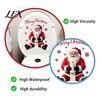 Self Adhesive Bathroom Signs Santa Claus Toilet Sticker, Waterproof PVC Christmas Decal for Festive Party Wall Murals Home Decoration, Removable
