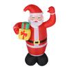 Inflatable Father Xmas Carrying Present IP44 Water Proof Creative Blow Up Father Xmas with LED Lights for Party Yard