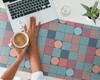 Decorative Desk Mat With Geometric Retro Pattern Graphic 120X60 Cm