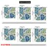 2pcs,2D plane printing Curtains Blue-Green Floral Symphony Versatile Fabric (without rod) Home Decor Ldeal for Kitchen Living