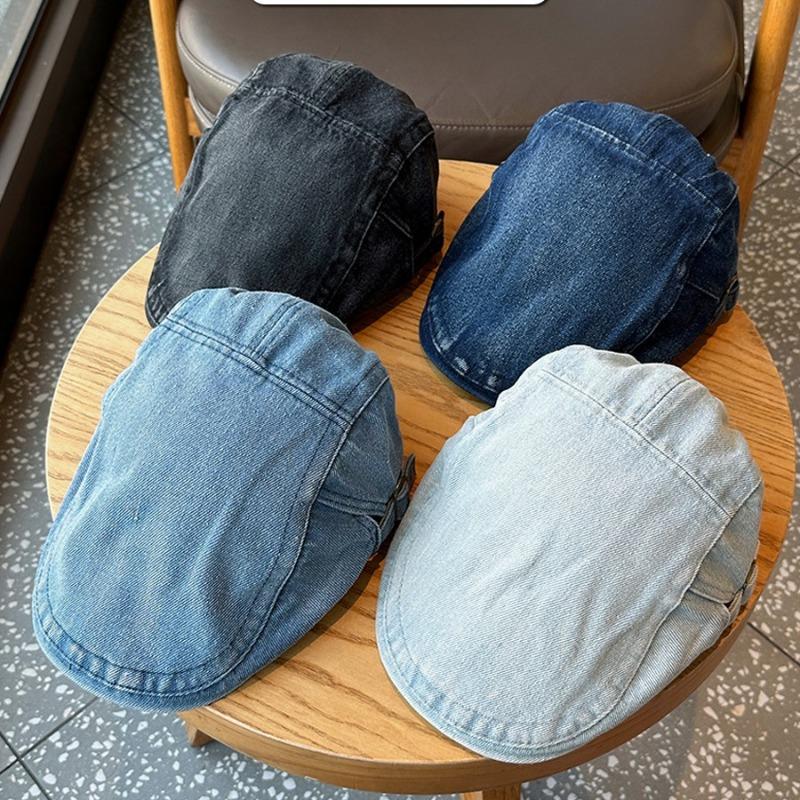 Cowboy forward hat female trendy brand fashion street style painter hat literary retro newsboy hat