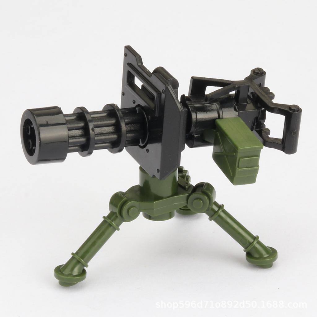 MOC WW2 Militärpistole Kanone Bausteine Schwere Waffen Kriegsszene Soldaten Armee Figuren Zubehör Waffen Steine Spielzeug