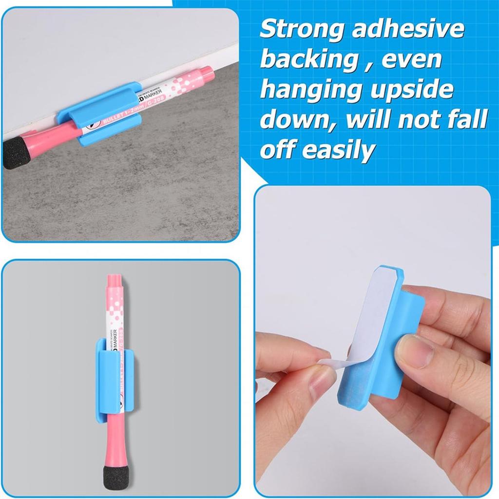 Clip per penna in silicone autoadesiva Clip per matita da parete Supporto porta penne a sfera da scrivania Organizzatore per la casa