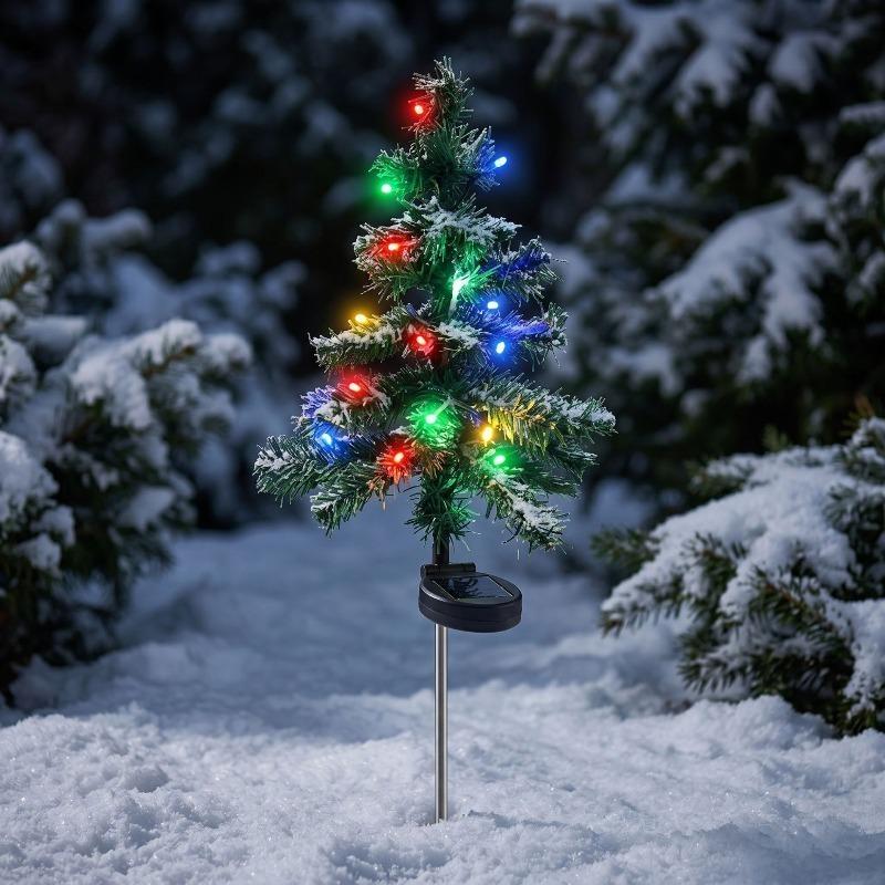 Outdoor Solar Christmas Tree Lights Waterproof LED Garden Lamps For Lawn Patio Landscape Decoration Party Decor