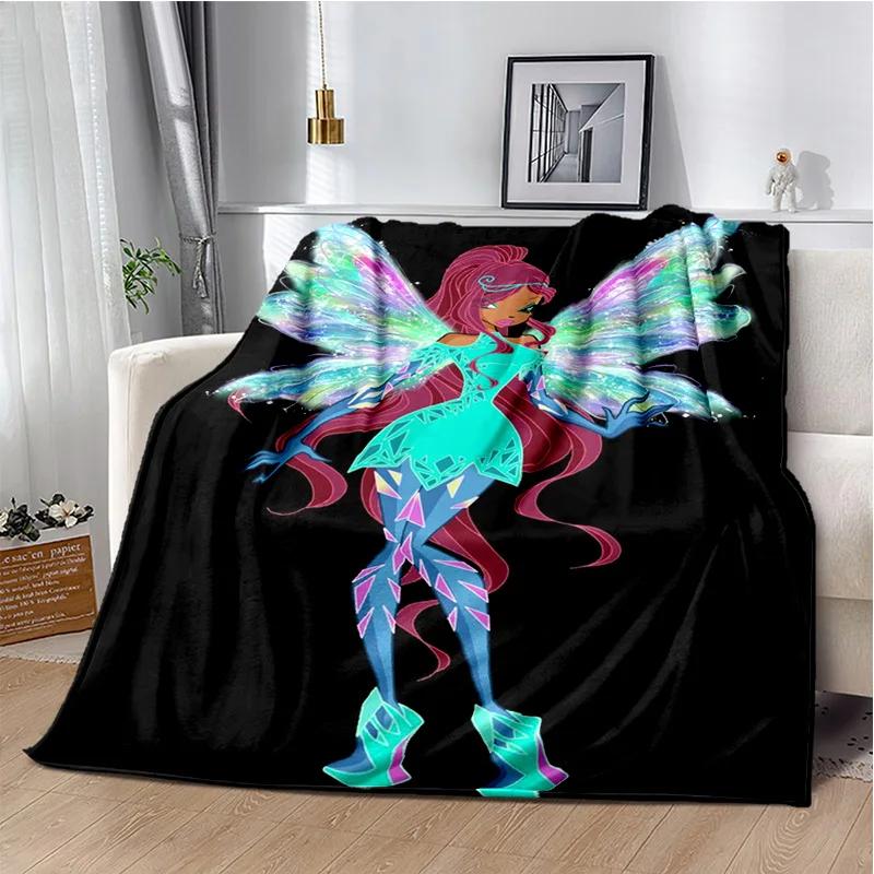 Butterfly Fairy Winx Club Ballet Girl Soft Plush Blanket,Flannel Blanket Throw Blanket for Living Room Bedroom Bed Sofa Picnic