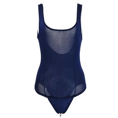 Schulbadeanzug Cosplay Schulbadeanzug Löcher Offener Schritt Schlitz Reißverschluss Schrittlos Ohne Schritt [Schwarzes Omen] (1175-Marine, Größe) bo837-f-800-040-ny