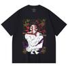 230 g/m² 100% Baumwolle Demon Slayer V36 Kokushibo Aufdruck Unisex Schweres Baumwoll-T-Shirt