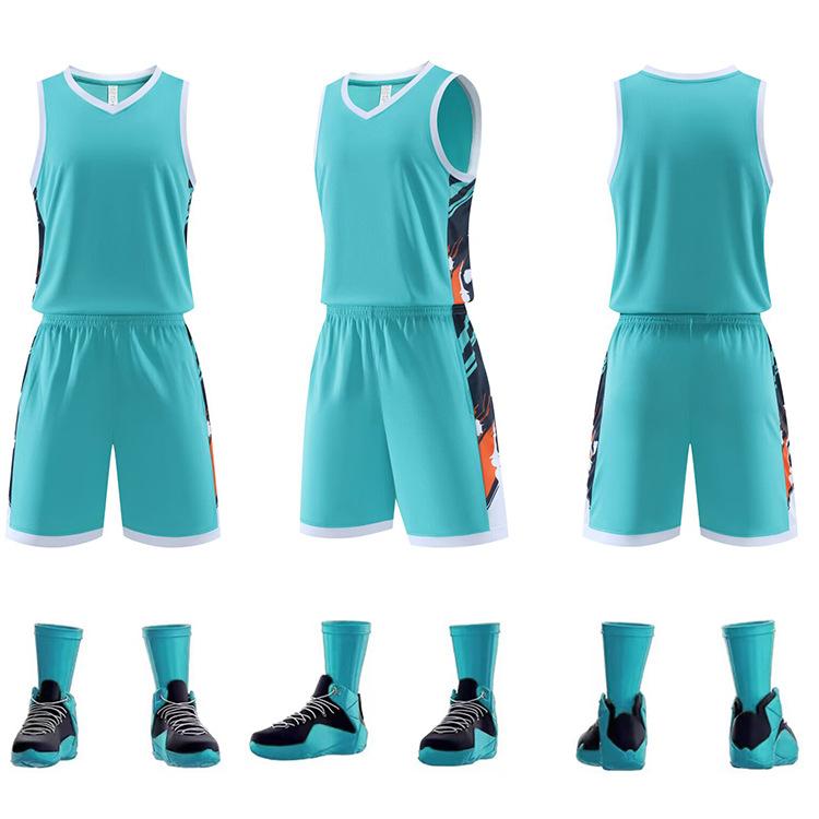 New Basketball Jersey Set Boys And Girls Jerseys Children'S Student Vest Sports Competition Training Team Uniform Printing