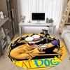 1pc CatDog Office Round Area Rug, Under Office Chairs Bedroom Living Room Home Decor, Room Deco