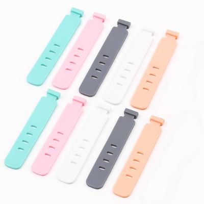 10-teiliges Set zufällige Farbe Silikon-Kabelbinder Kordelclips Kabelmanagement wiederverwendbare Aufbewahrung Kleinteile kompatibel USB-Ladekabel